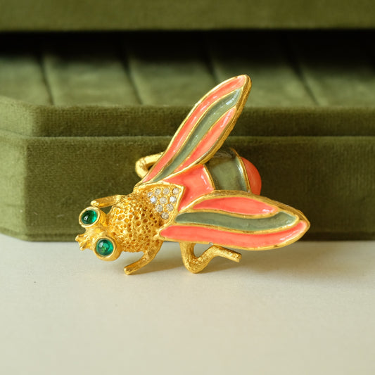 Vintage Kenneth Jay Lane Large Bee Brooch