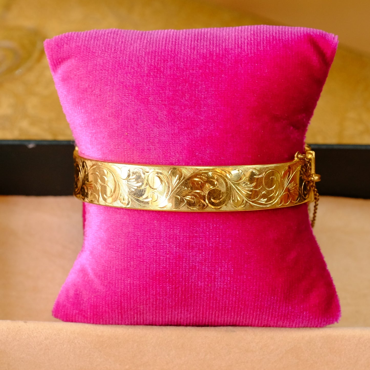 Victorian Gold Filled Ornate Bracelet Bangle