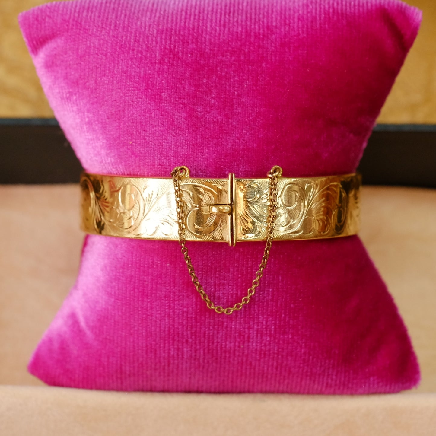 Victorian Gold Filled Ornate Bracelet Bangle