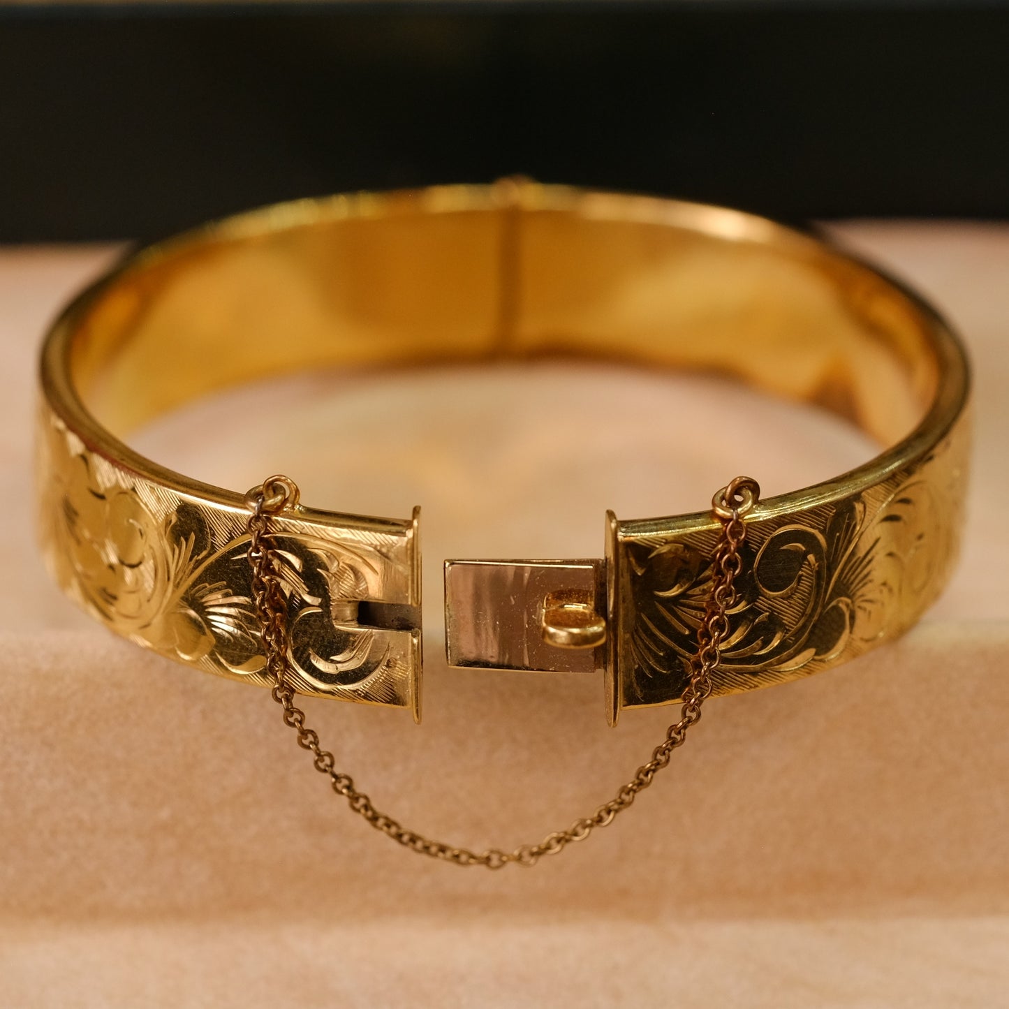 Victorian Gold Filled Ornate Bracelet Bangle