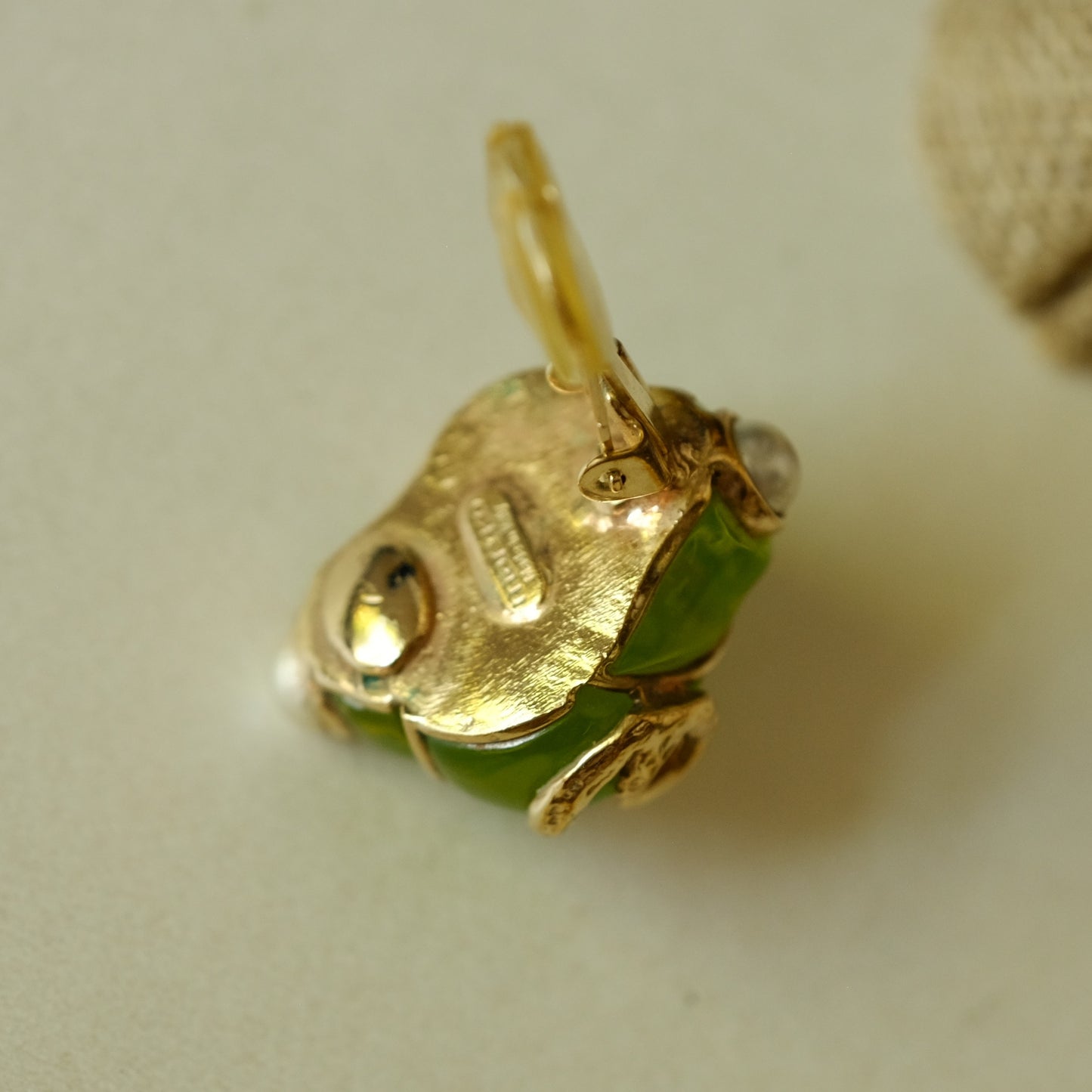 Mariko Seashell Lime Earrings
