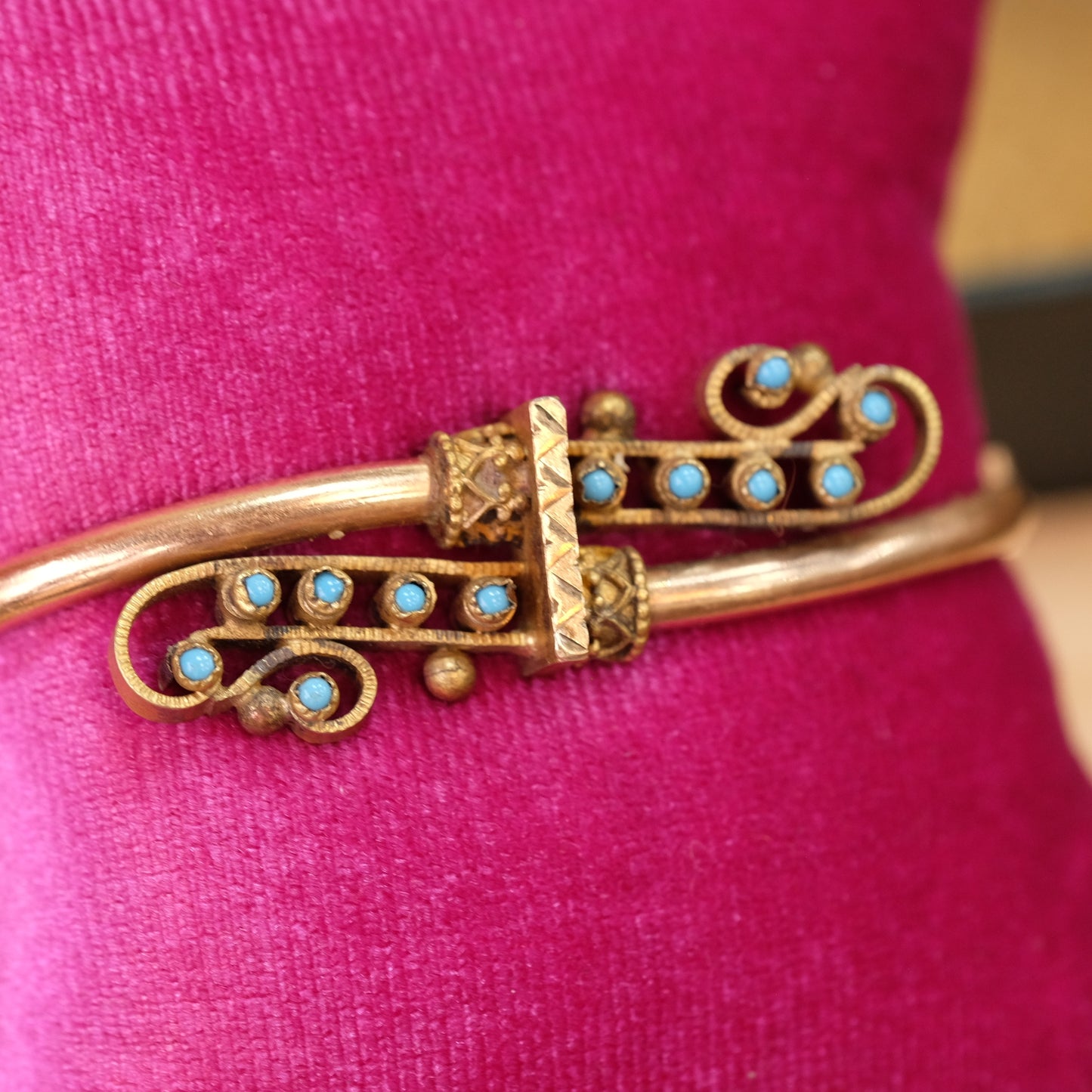 Victorian Gold Filled Turquoise Bracelet