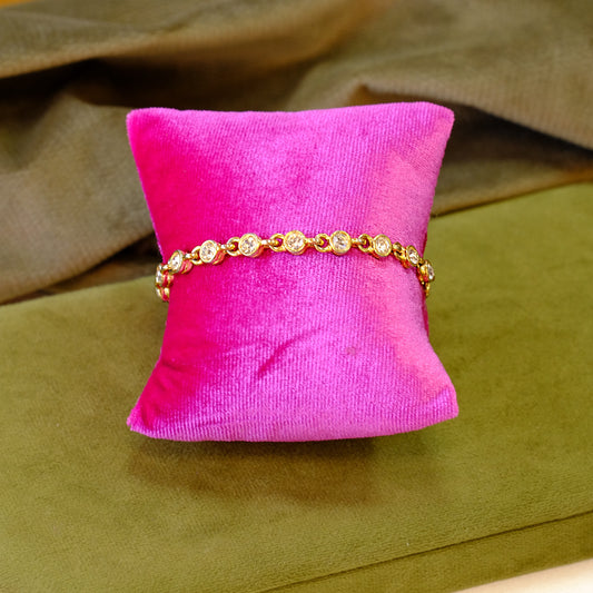 Goldtone Tennis Bracelet