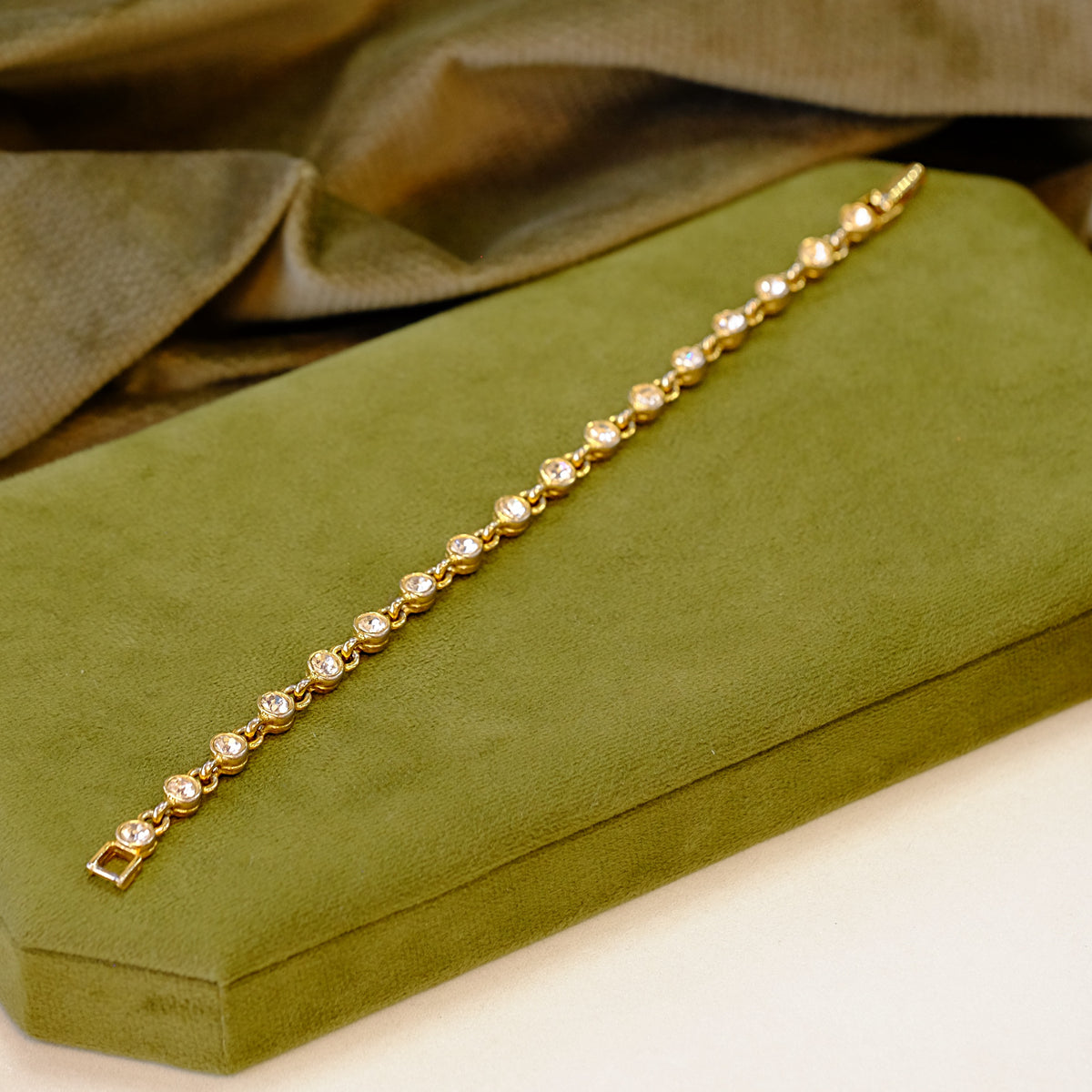 Goldtone Tennis Bracelet