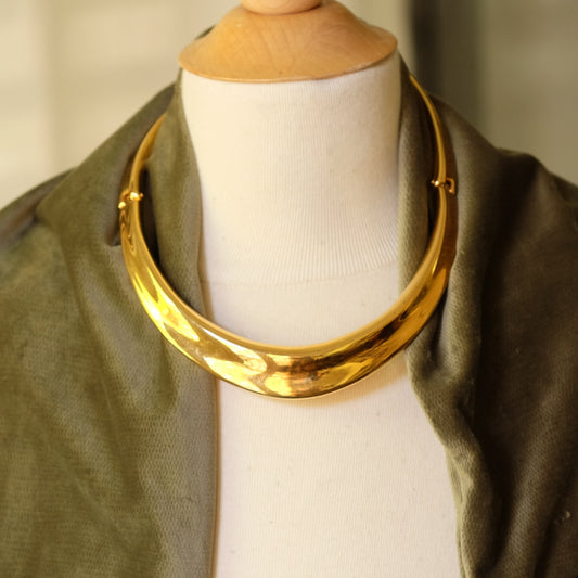 Vintage Monet Abstract Gold Tone Necklace 1980s
