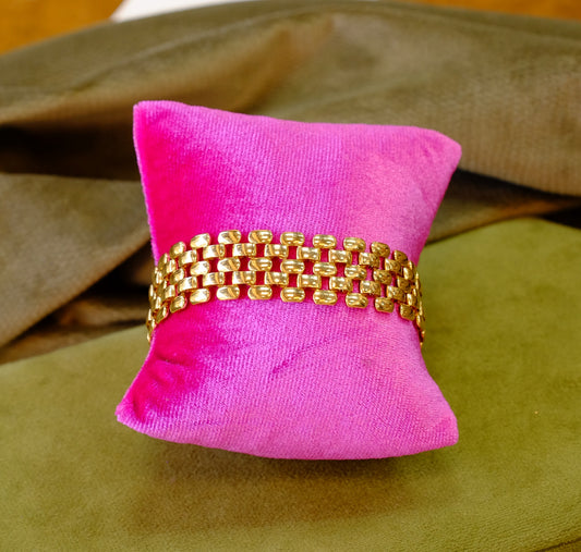 Napier Goldplate Basket Weave Bracelet