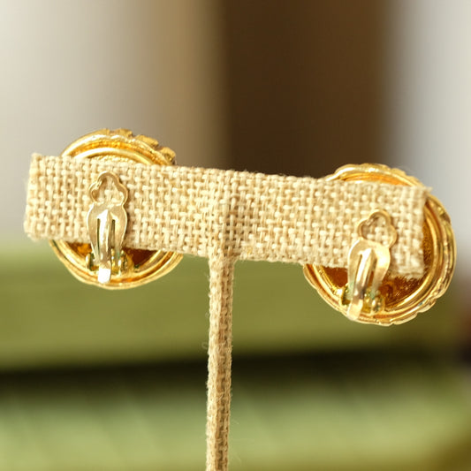 Vintage Made in France Structured Earrings 1980s