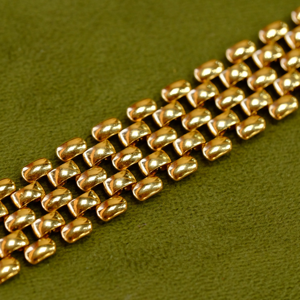 Napier Goldplate Basket Weave Bracelet