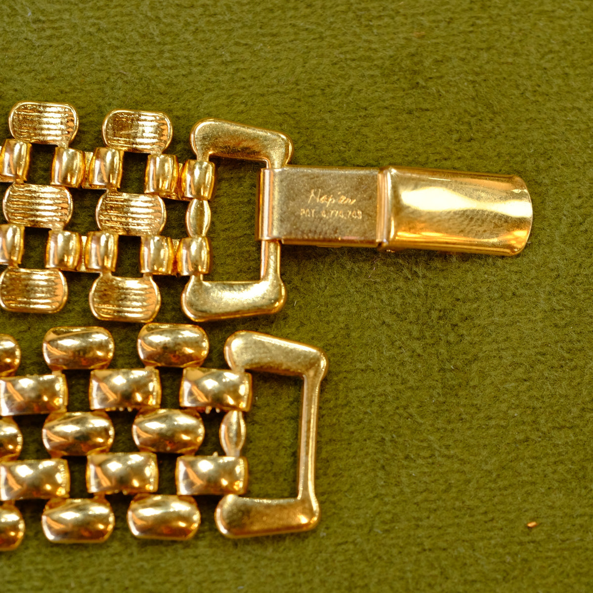 Napier Goldplate Basket Weave Bracelet