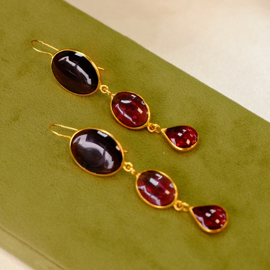 Louise Purple Drop Pierced Earrings