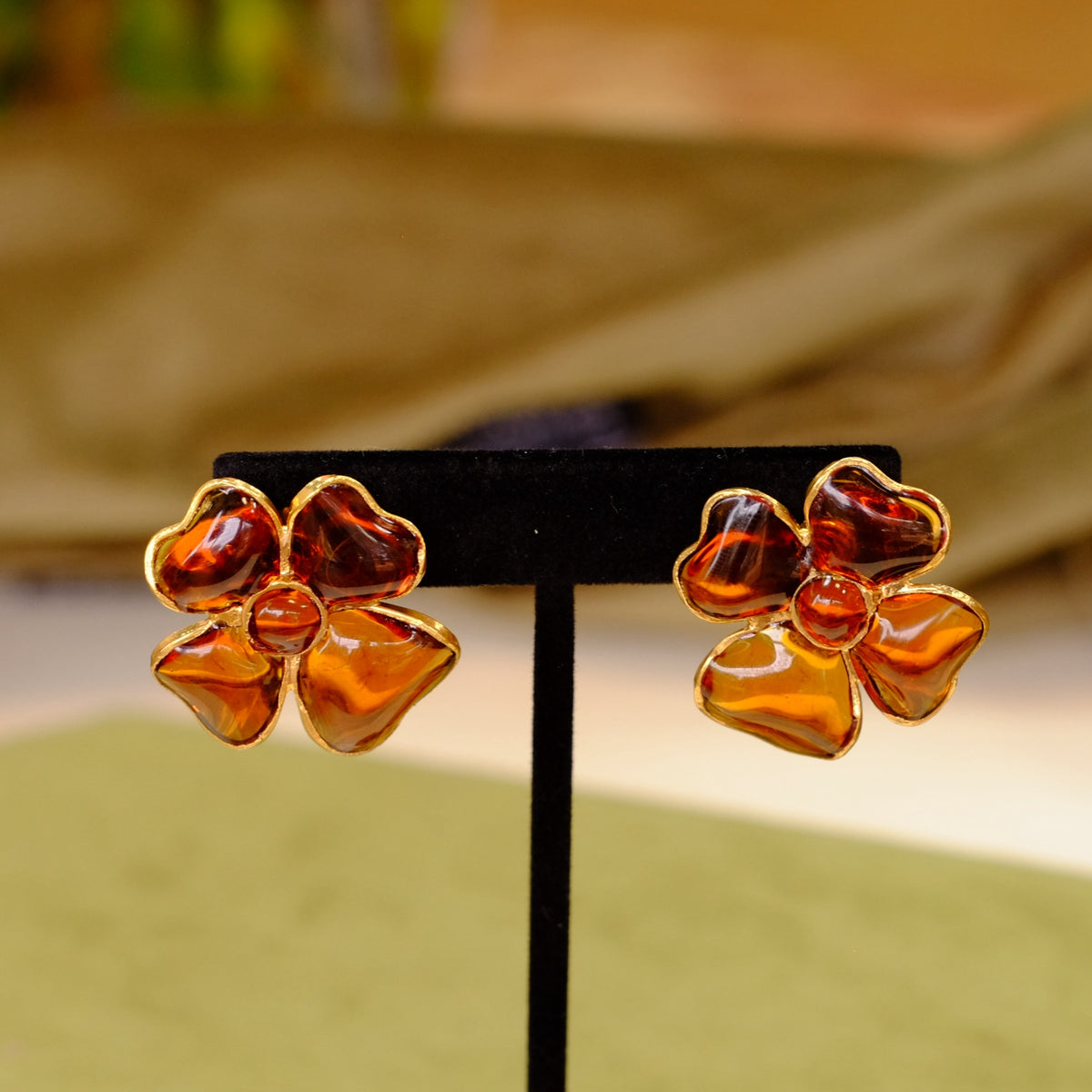 Amalfi Amber Pierced Earrings