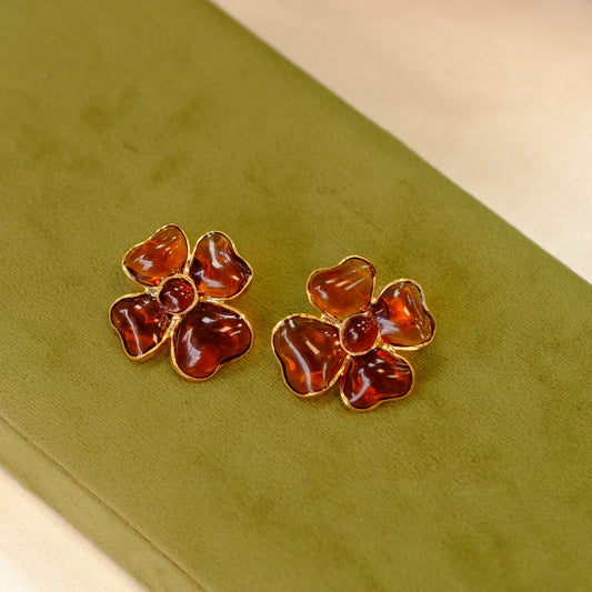 Amalfi Amber Pierced Earrings