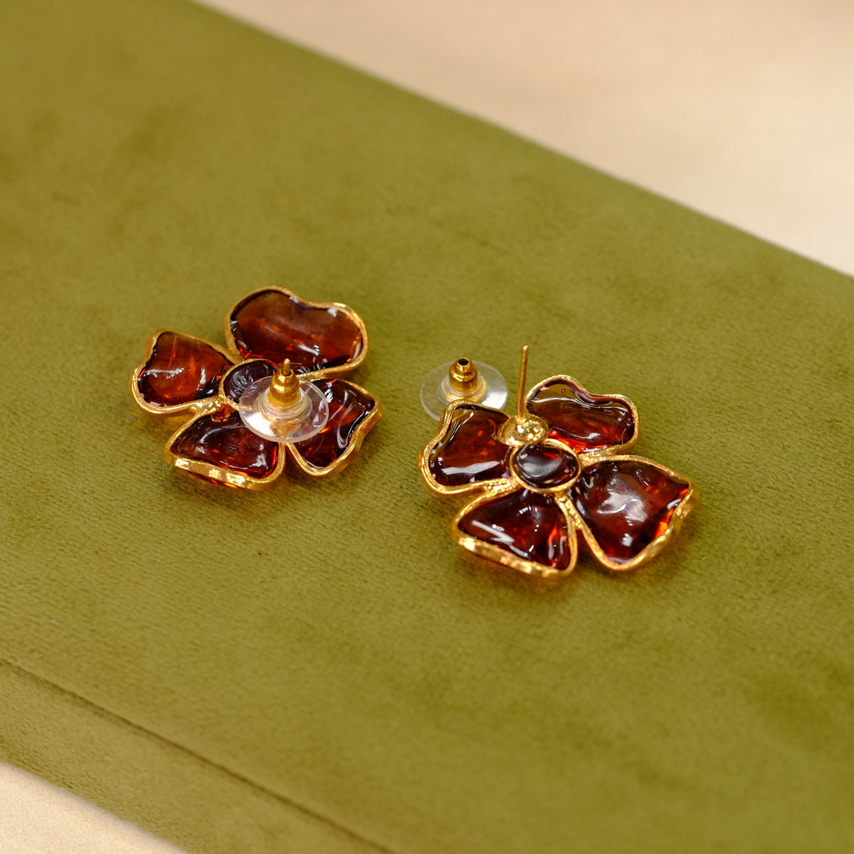 Amalfi Amber Pierced Earrings
