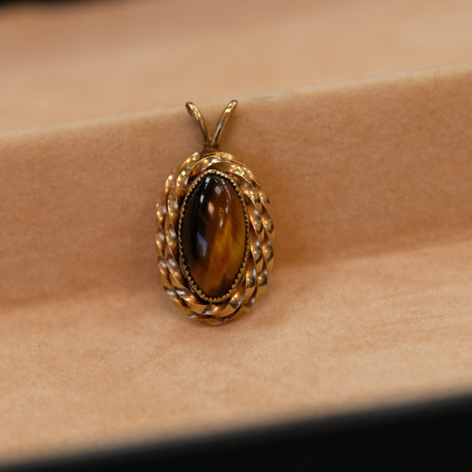 Tiger Eye Pendant 14k Gold-Filled