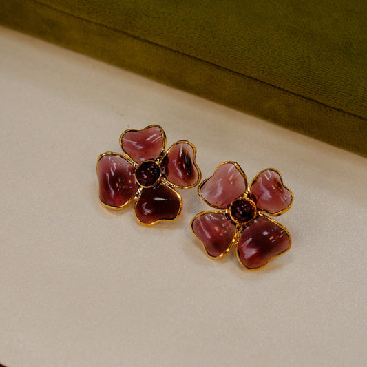 Amalfi Purple Pierced Earrings