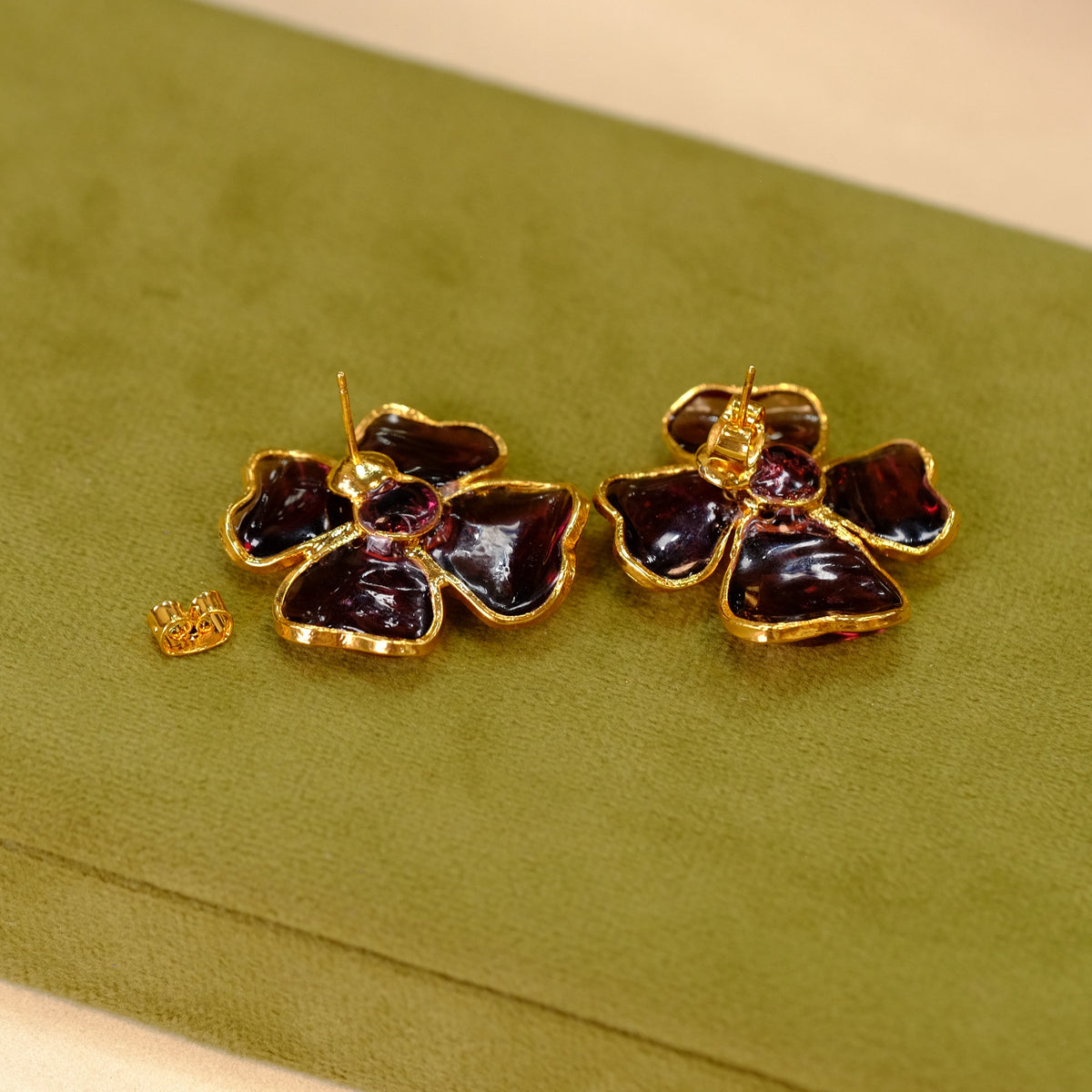 Amalfi Purple Pierced Earrings