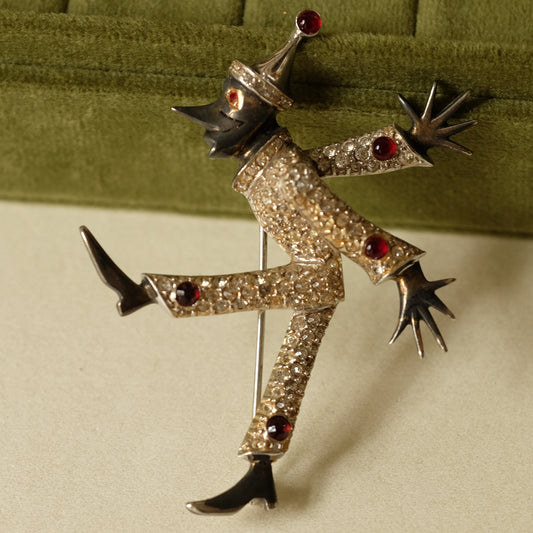 Vintage Dewees N.Y. Sterling Pinocchio Brooch 1940s