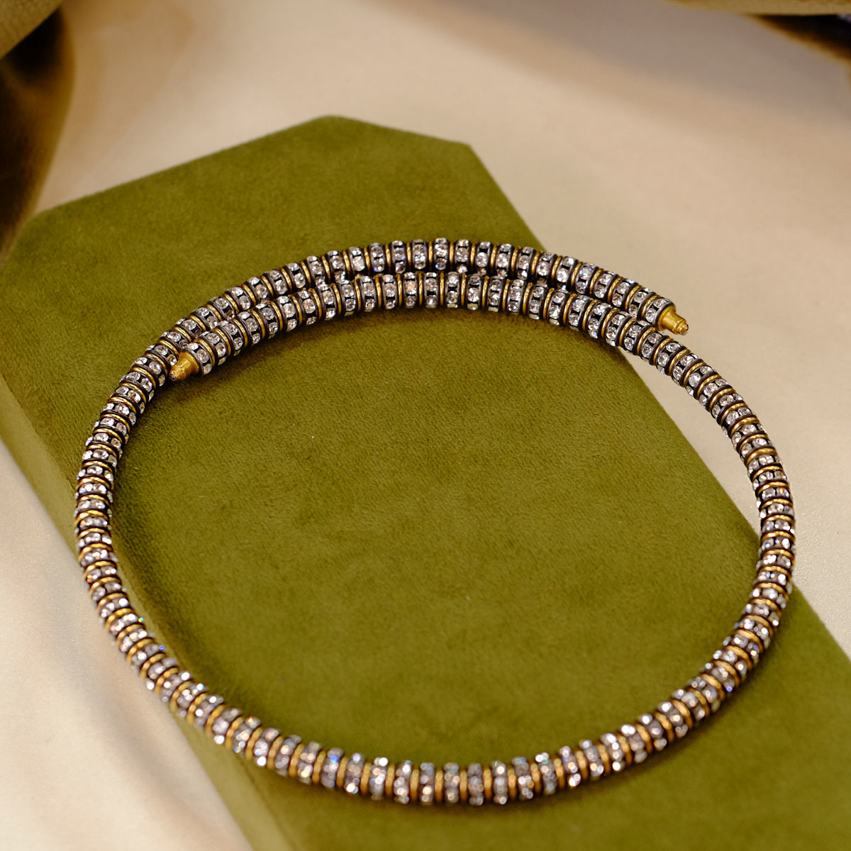 Marbouk Silvertone & Brass Choker