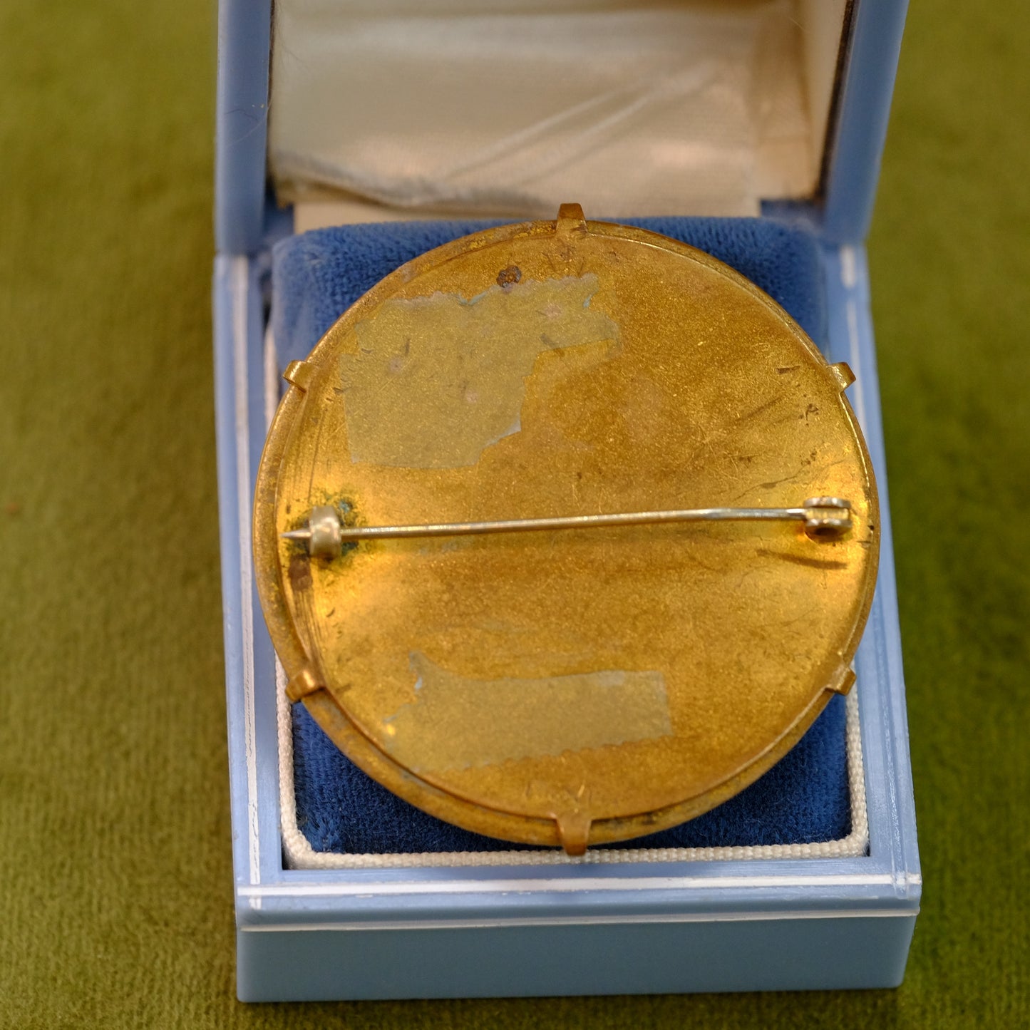 Early Victorian Painted Lady Brooch