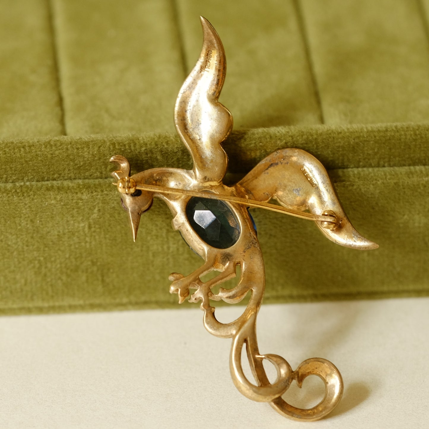 Collectible Trifari Sterling Bird of Paradise Brooch 1940s
