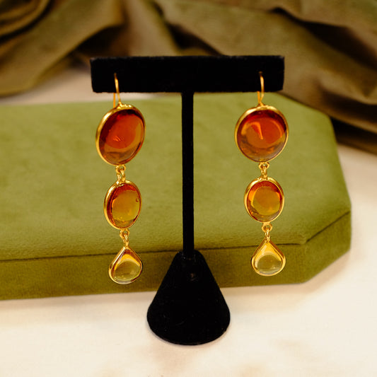 Louise Amber Drop Pierced Earrings
