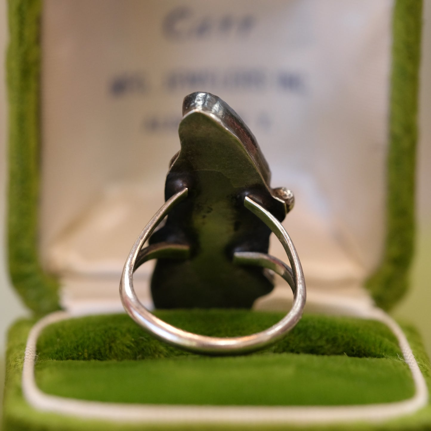 Silver Turquoise and Coral Ring with Feather