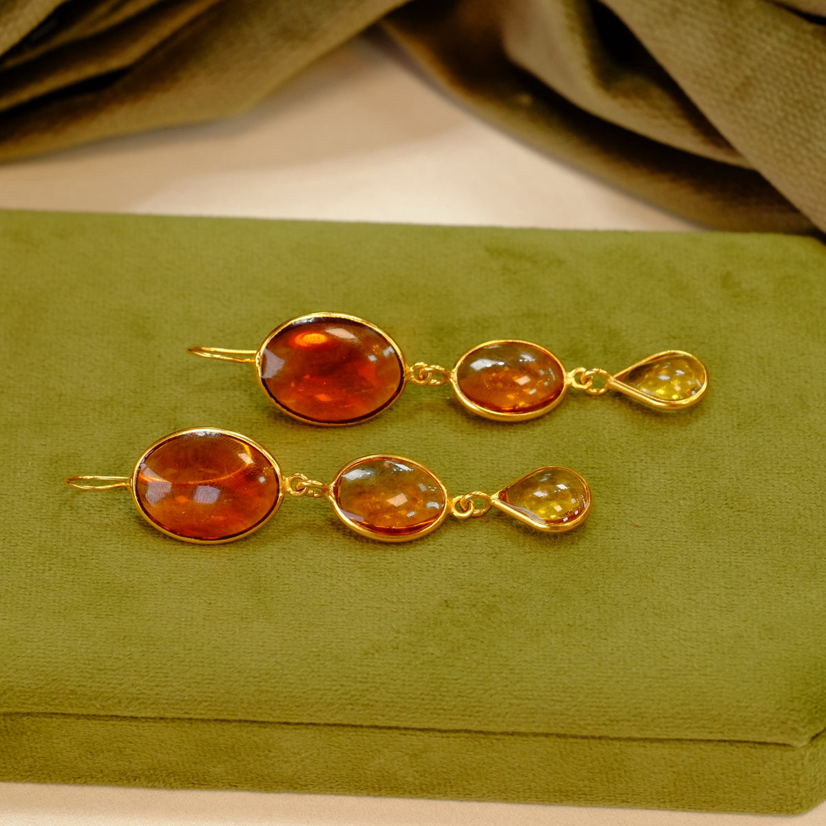 Louise Amber Drop Pierced Earrings