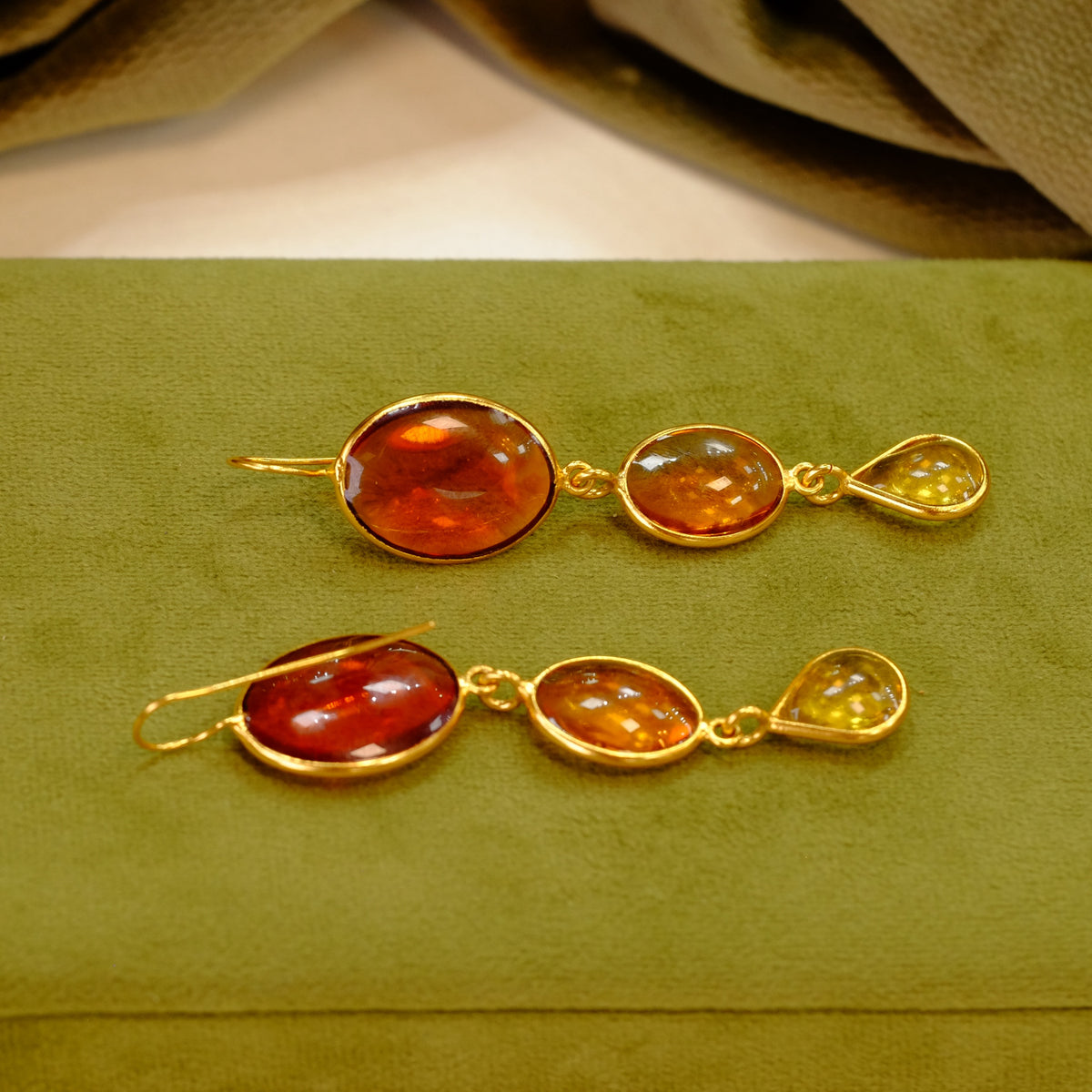 Louise Amber Drop Pierced Earrings