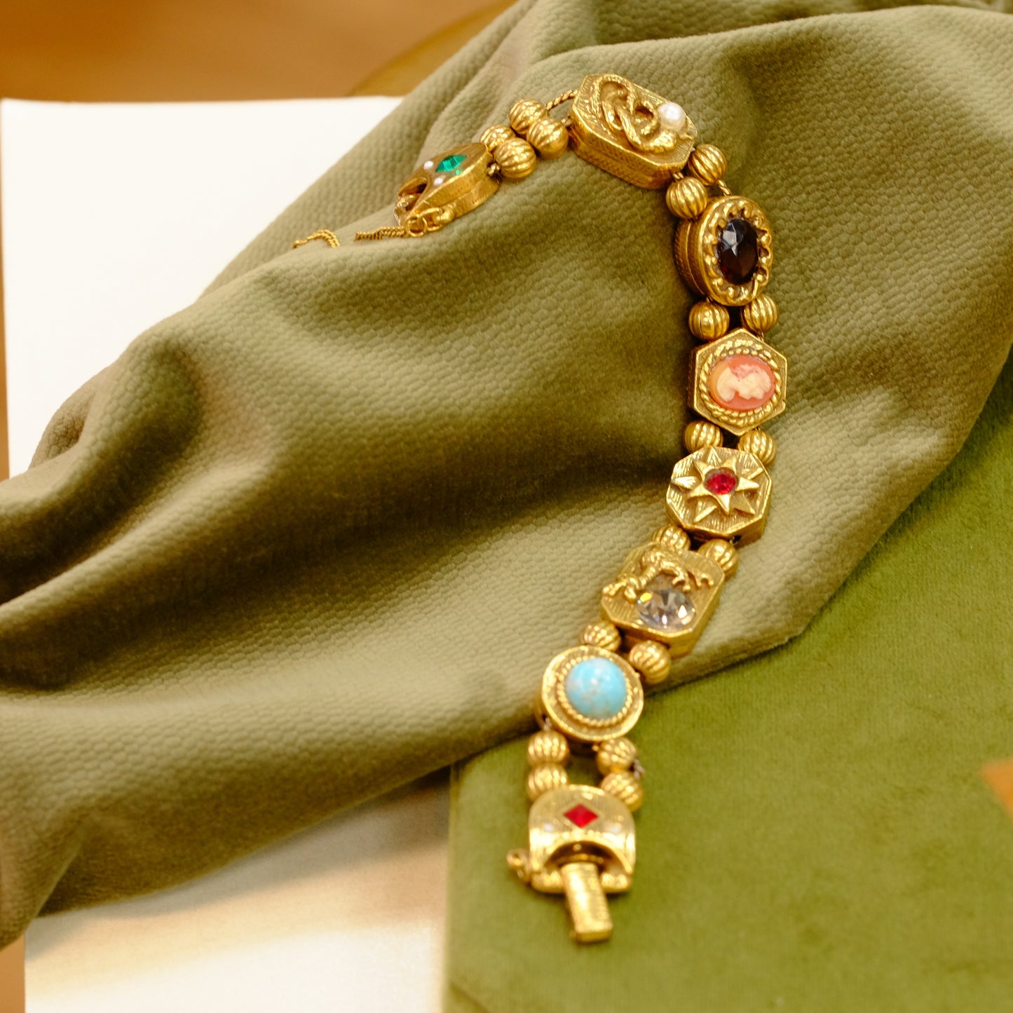 Goldette N.Y. Jeweled Slider Bracelet