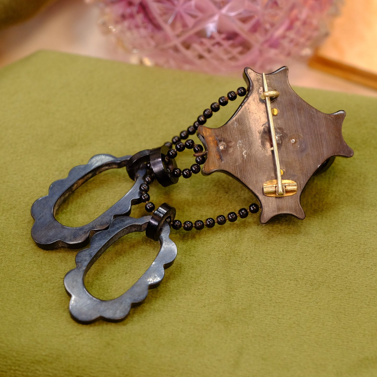 Jet Victorian Mourning Brooch