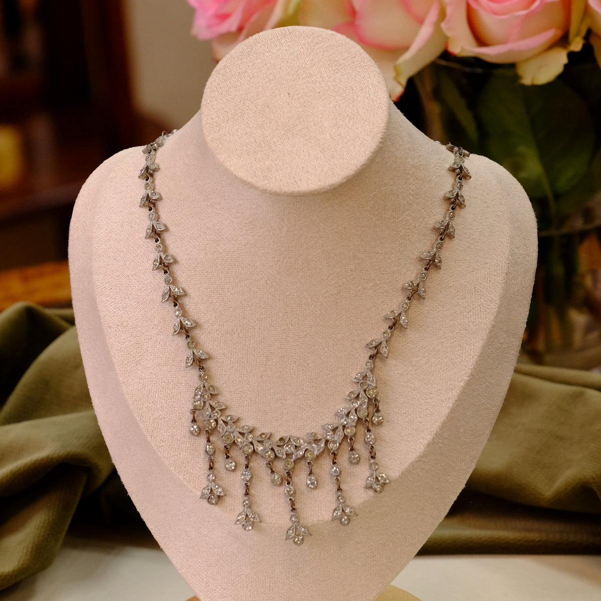 Ornate Victorian Paste Necklace
