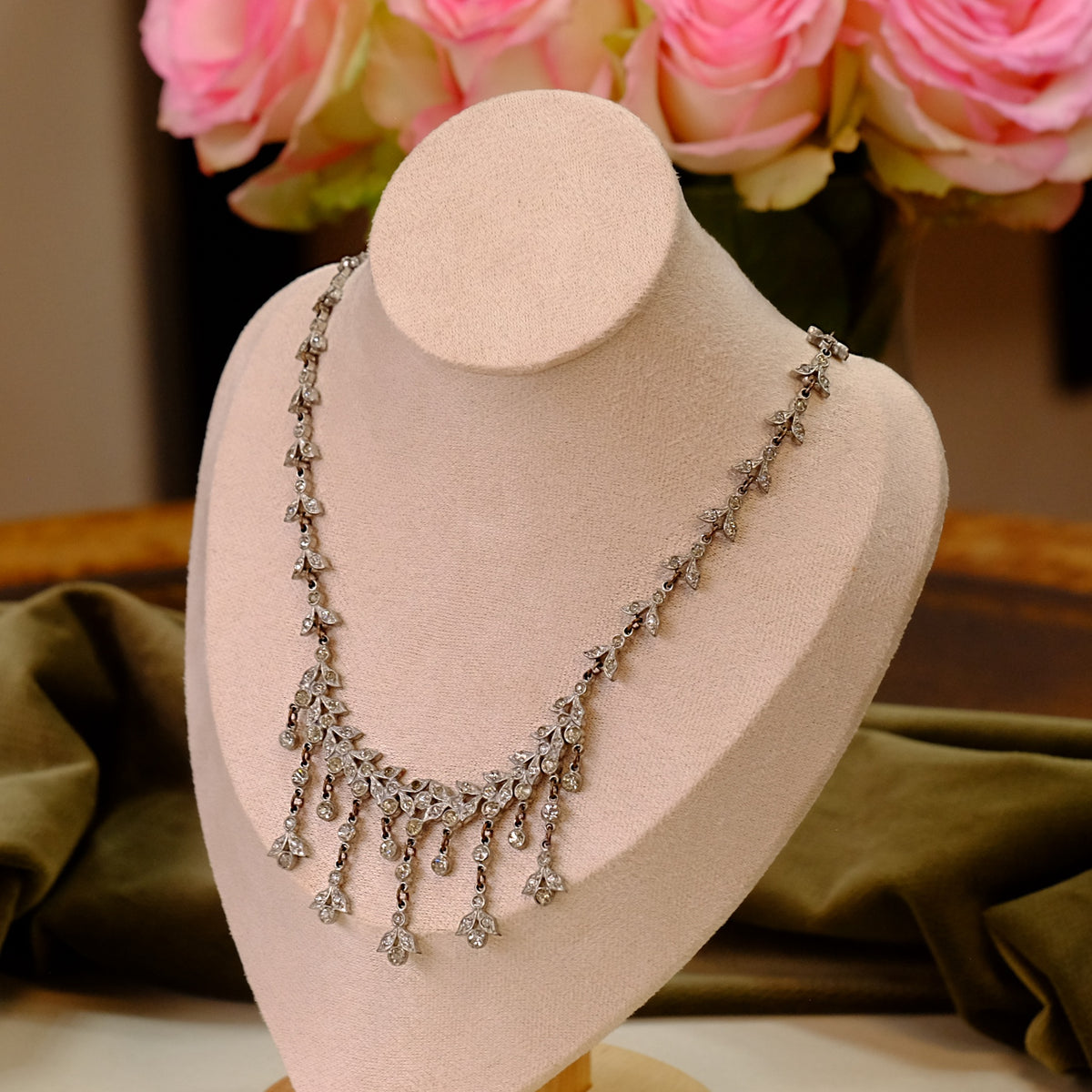 Ornate Victorian Paste Necklace