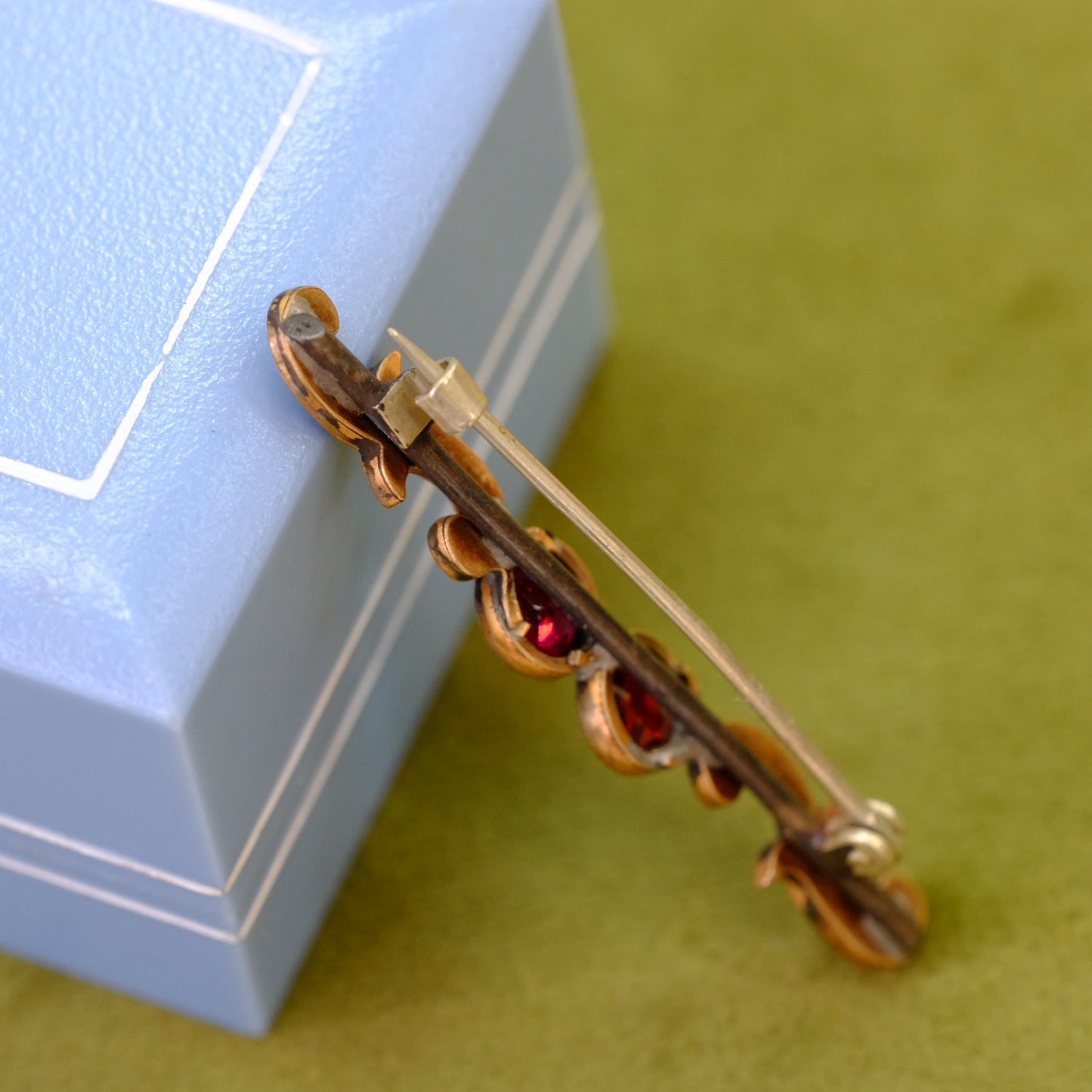 Victorian Garnet Bar Pin