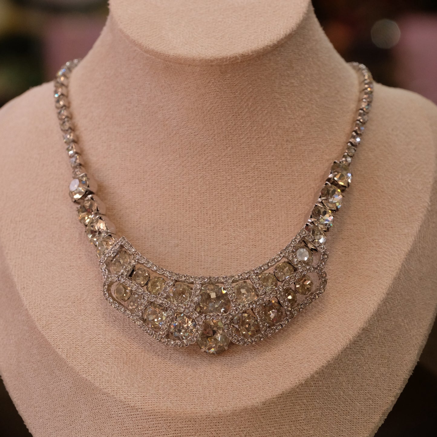 Kramer Caged Rhinestone Necklace