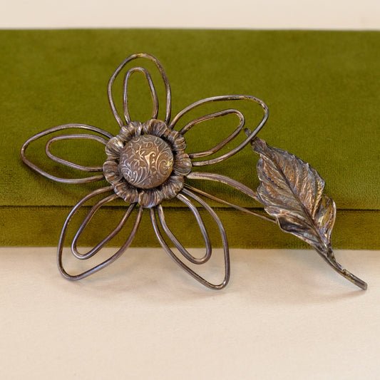 Vintage Joseff of Hollywood Large Flower Pin 1940s