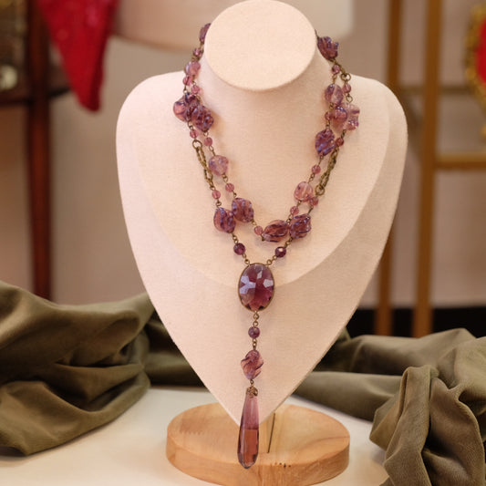Czech Amethyst Glass Sautoir