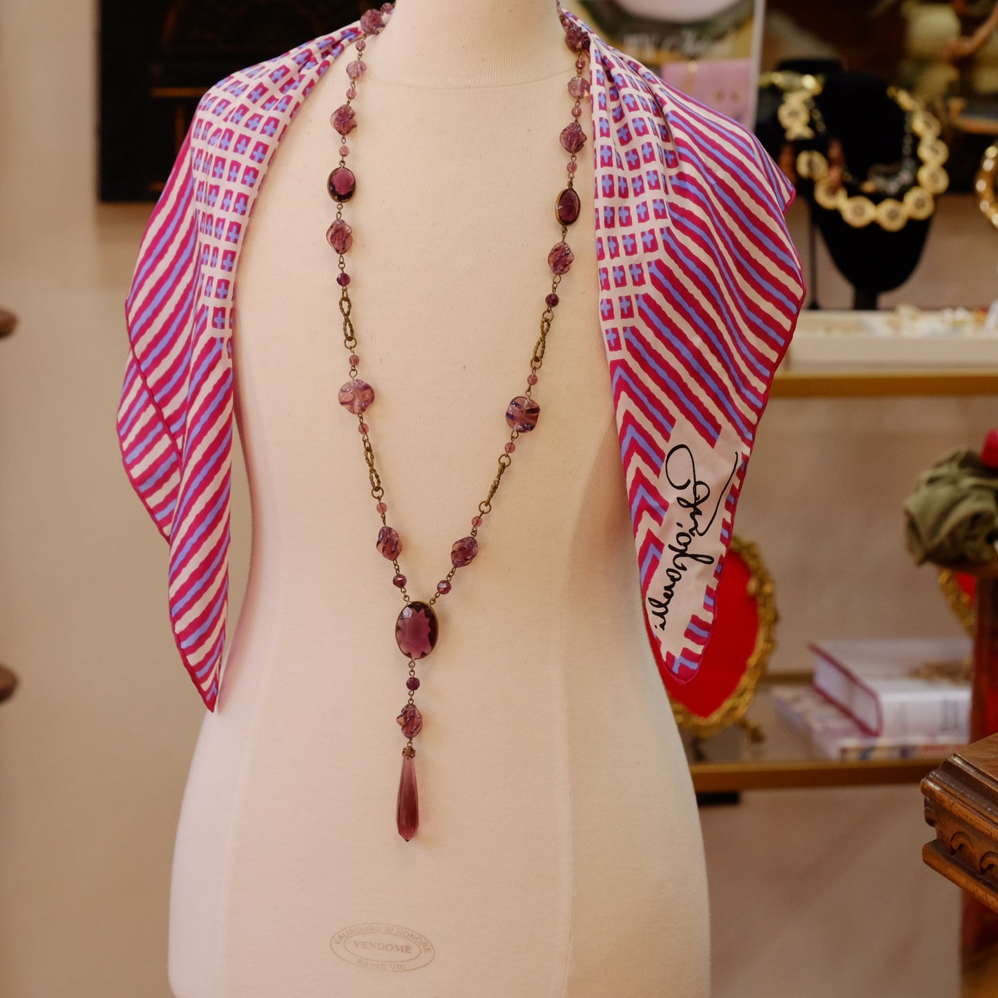 Czech Amethyst Glass Sautoir