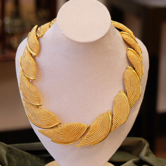 Vintage Napier Wide Brushed Necklace