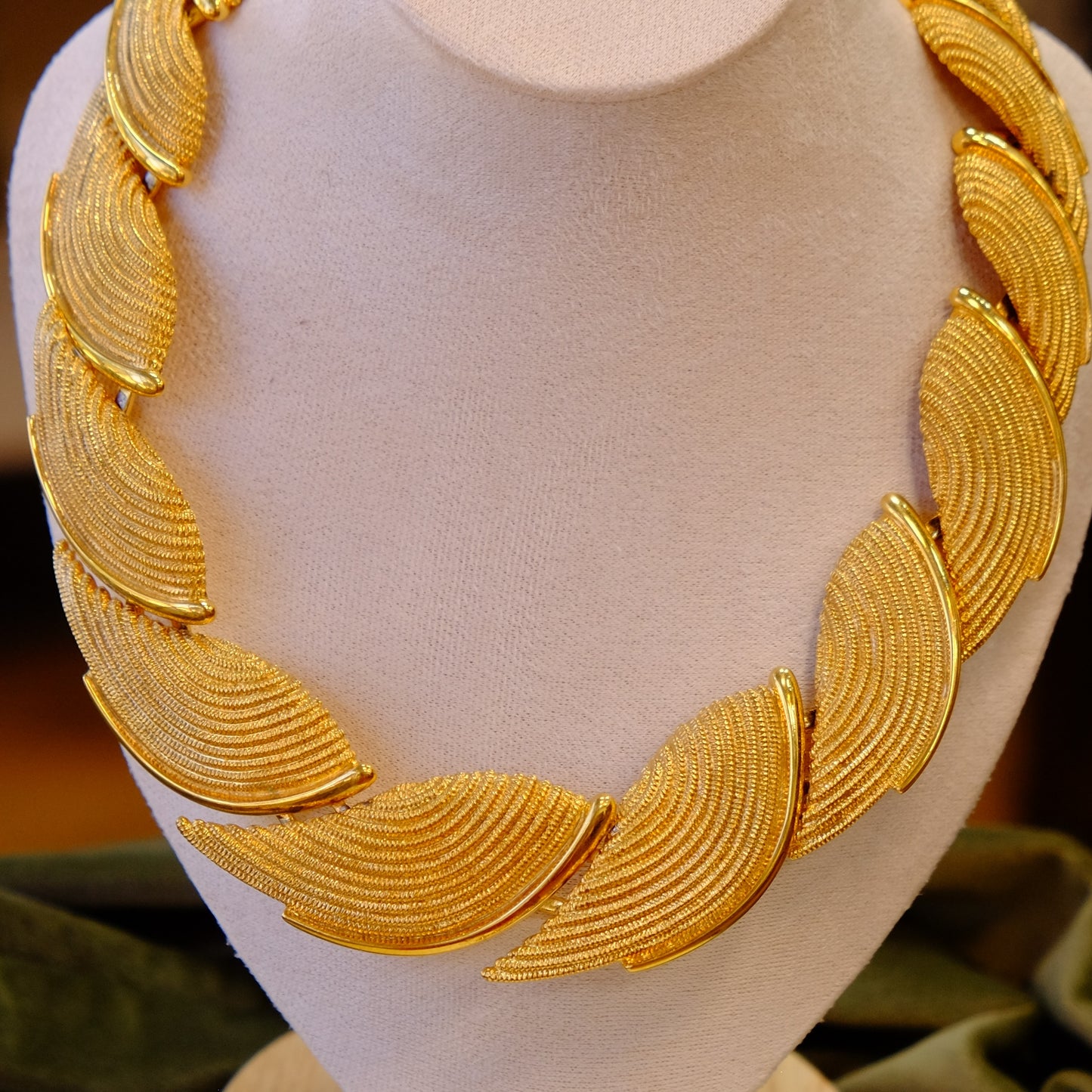 Vintage Napier Wide Brushed Necklace