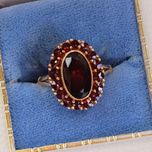 14k Gold Garnet Ring