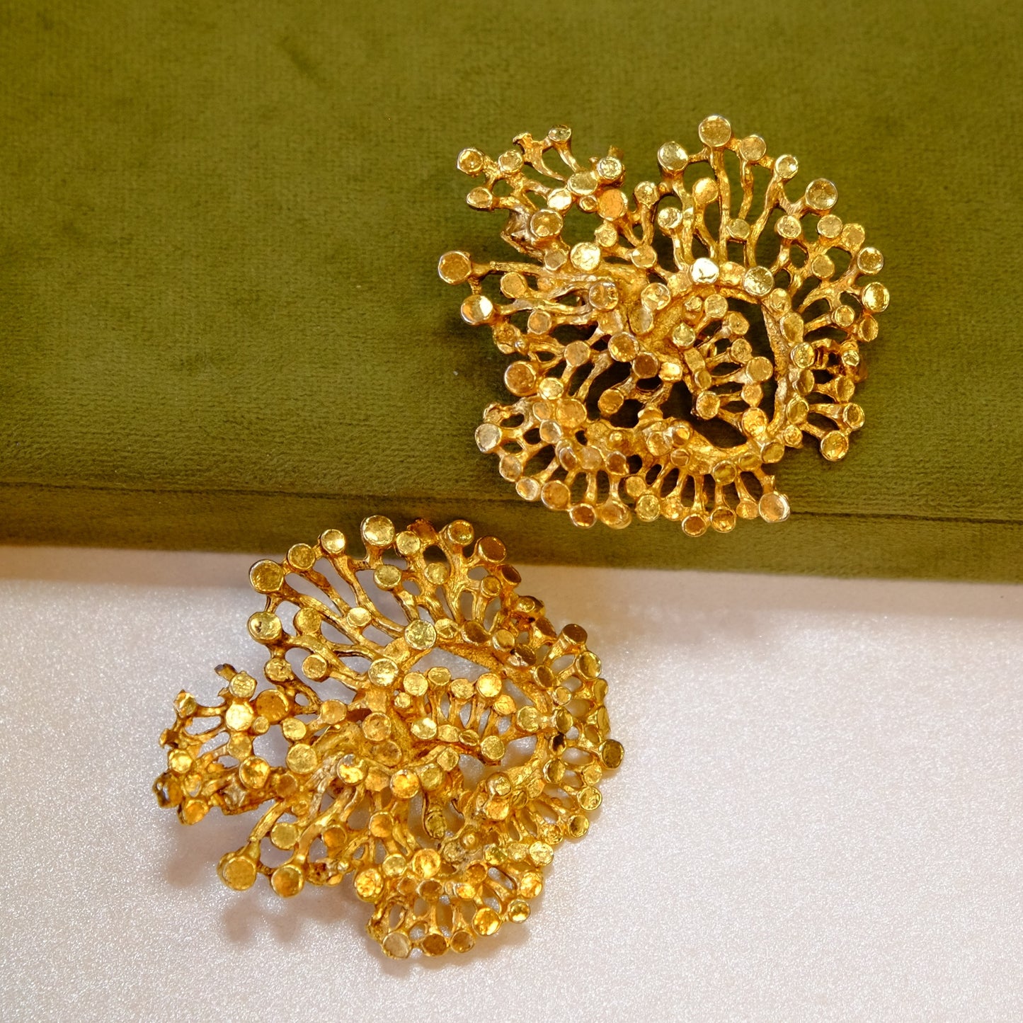 Large Designer Clip on Earrings