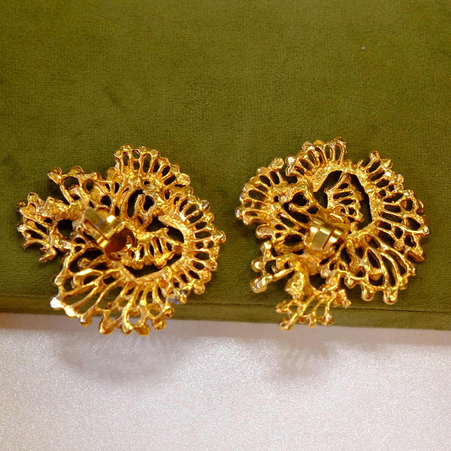 Large Designer Clip on Earrings