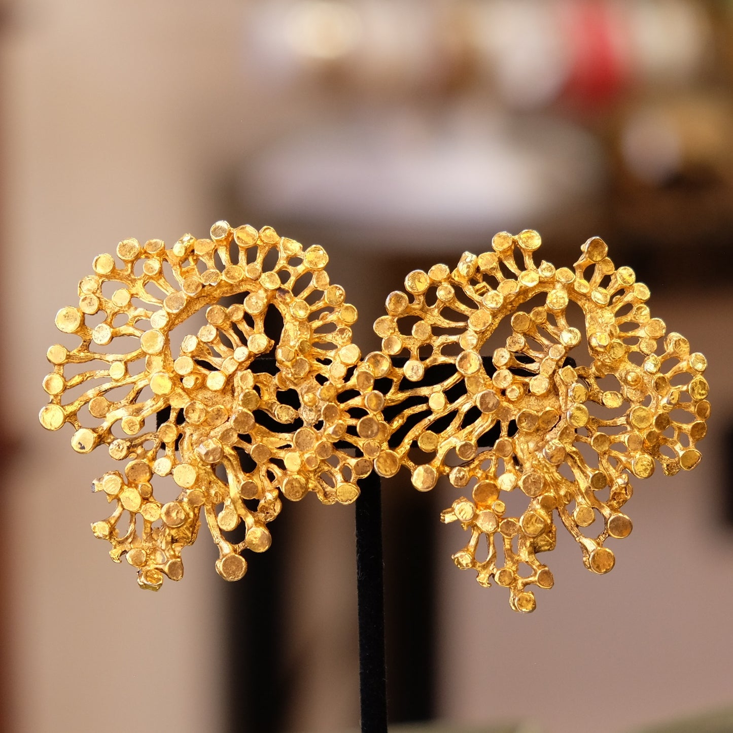 Large Designer Clip on Earrings