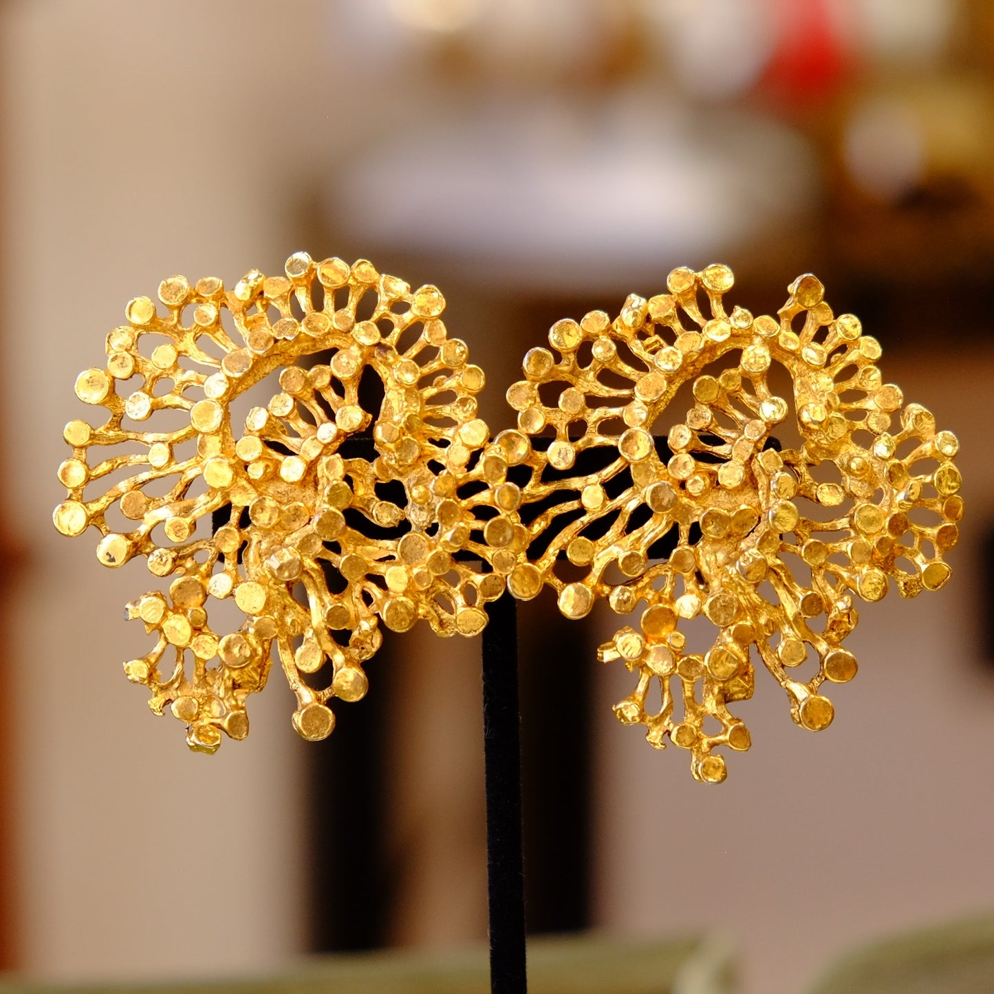 Large Designer Clip on Earrings