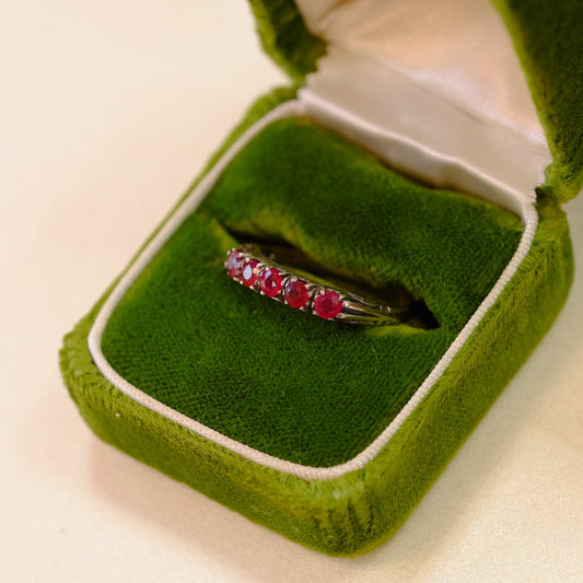 Antique Sterling Silver Ruby Ring