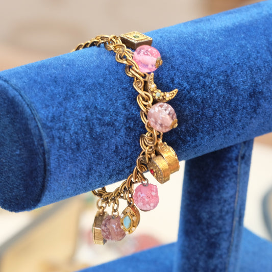Vintage Charms Dangle Bracelet 1950s
