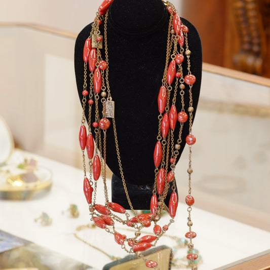 Isabel Marant 3pc Long Glass Necklace