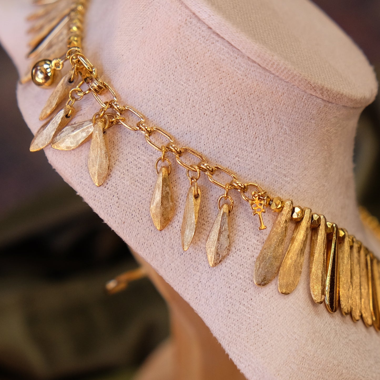 Trifari Fringe Brushed Necklace 1960s