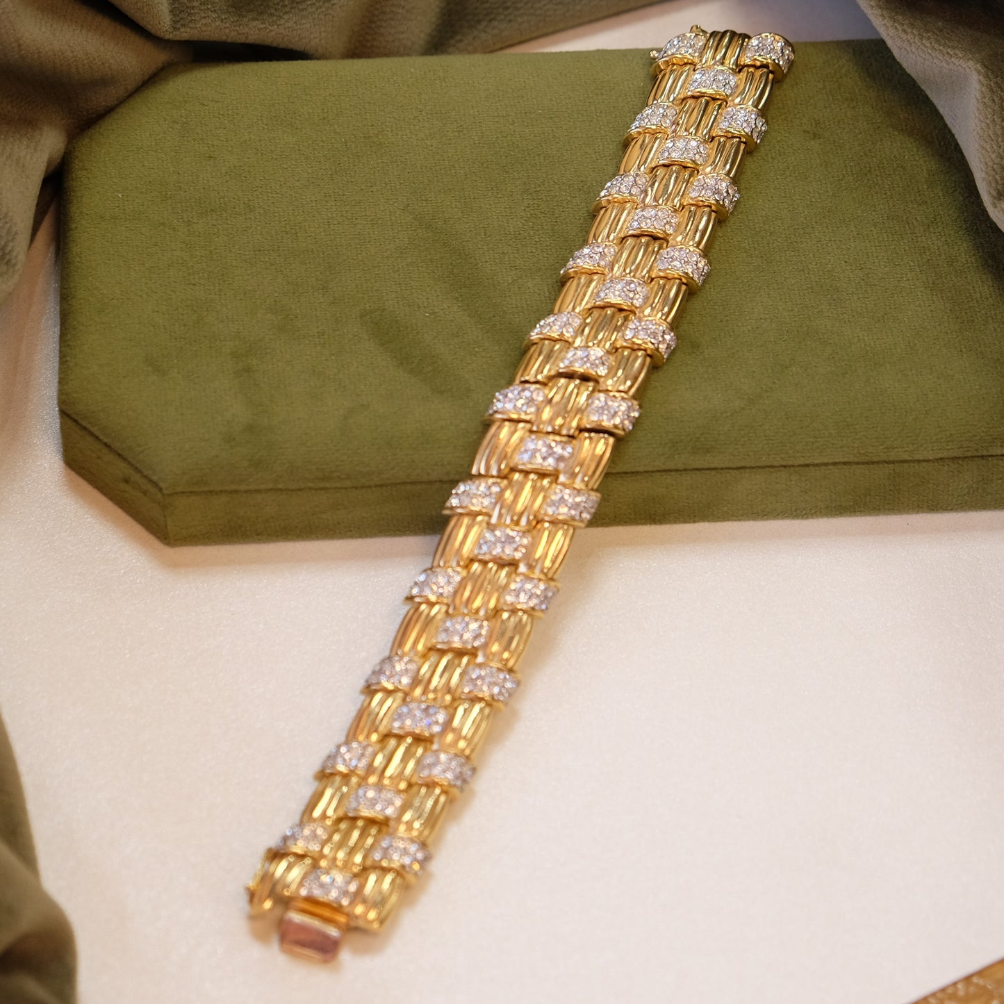 Rare Ciner Wide Cuff Bracelet 1980s