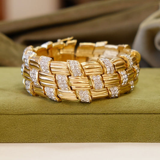 Rare Ciner Wide Cuff Bracelet 1980s
